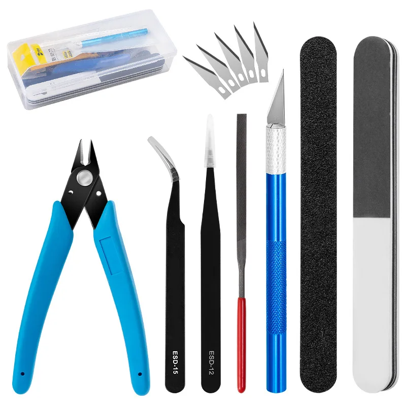 Model Building Tool Kit - Essential Tools for Gundam Car Architectural Model Assembly Hobby Supplies