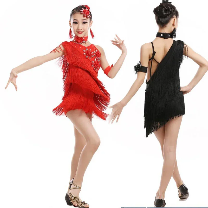 

Modern Girl Latin Dance Dress For Girls Samba Dress Ballroom Dancing Dress Girl Competition Dancewear Kids Kid Dance Costumes