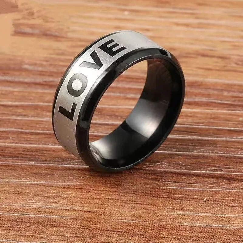 Ring male tide Korean version student single titanium steel fashion ring men women net red domineering cool index finger rings