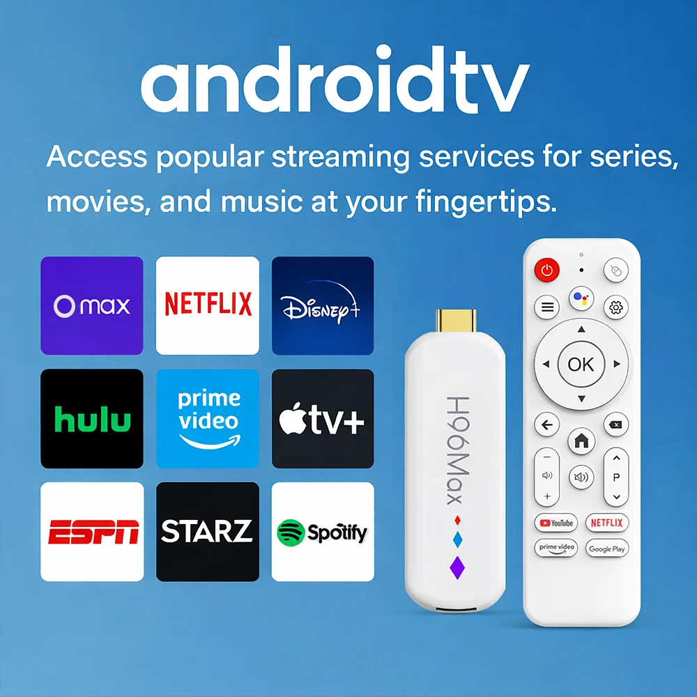 Wholesale 10PCS H96Max M20 S905L3 Smart TV Stick 2G 16G 4K HD Android Mini TV Stick 2.4&5G Dual Wifi Voice Remote Media Player view 3
