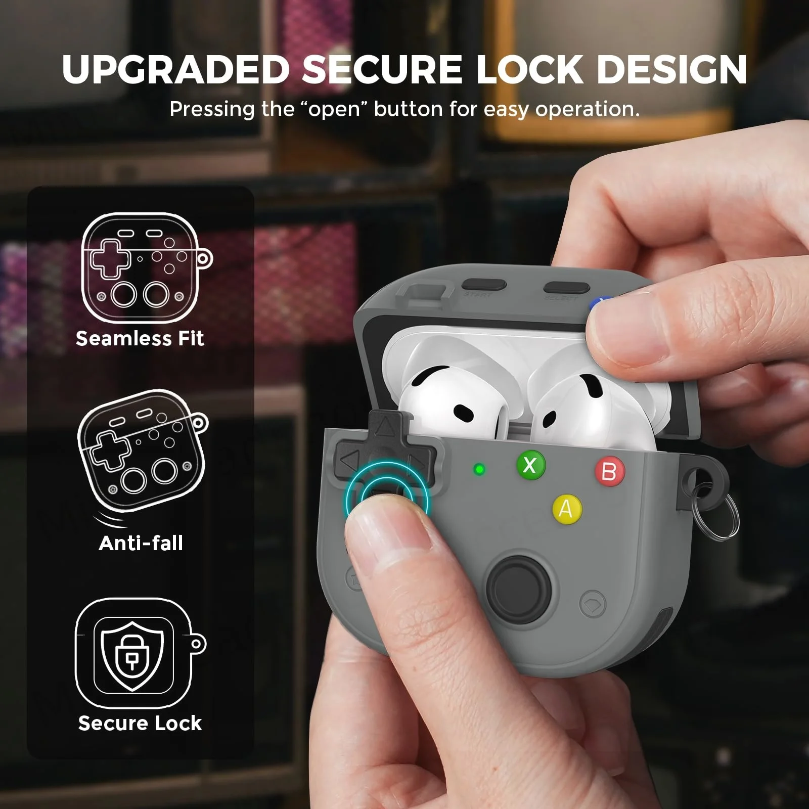 2025 apple airpods pro 3D 게임 패드 용 새 하드 커버 AirPods 4 세대 케이스 Funda 용 남성용 럭셔리 디자이너 PC 충격 방지 커버