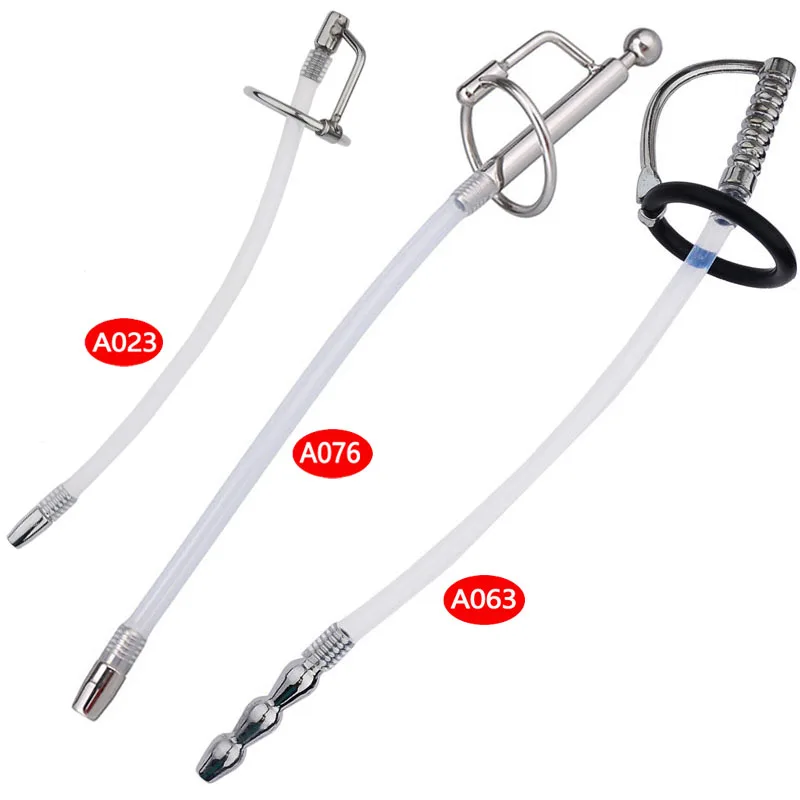 Male Masturbator Uretral Stimulator Penis Dilator Catheter Erotic Tube BDSM Sex Toys For Men Urethral Sound Hollow Penis Plug