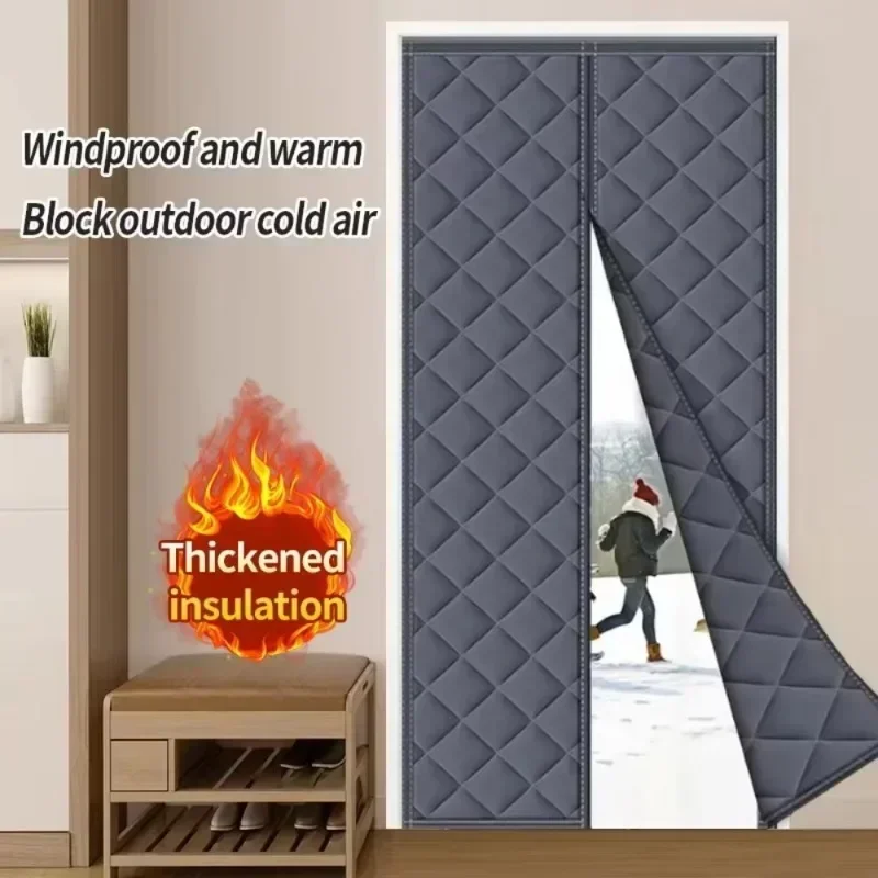 Inter Home Door Curtain Insulation Door Curtain Insulation Cotton Thickened Long Insulation Partition Air Conditioning