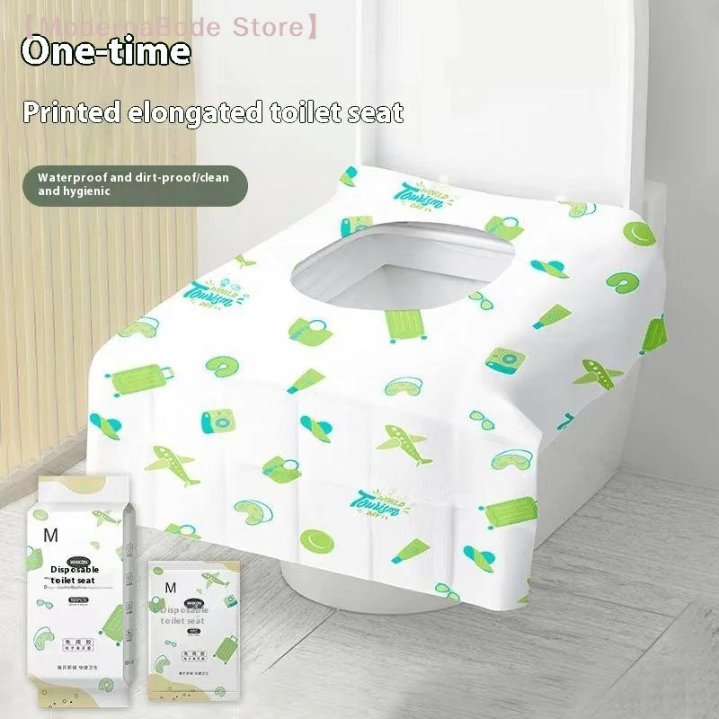 

【M】10 шт. одноразовые чехлы для унитаза для декора ванной комнаты, летние, водонепроницаемые, портативные, для путешествий