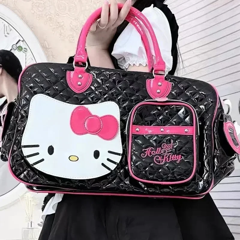 2024 nowa Sanrio Hello Kitty damska torba na ramię dziewczyna kreskówka moda Pu wodoodporna bardzo wysokie pojemność wygodna torebka prezent