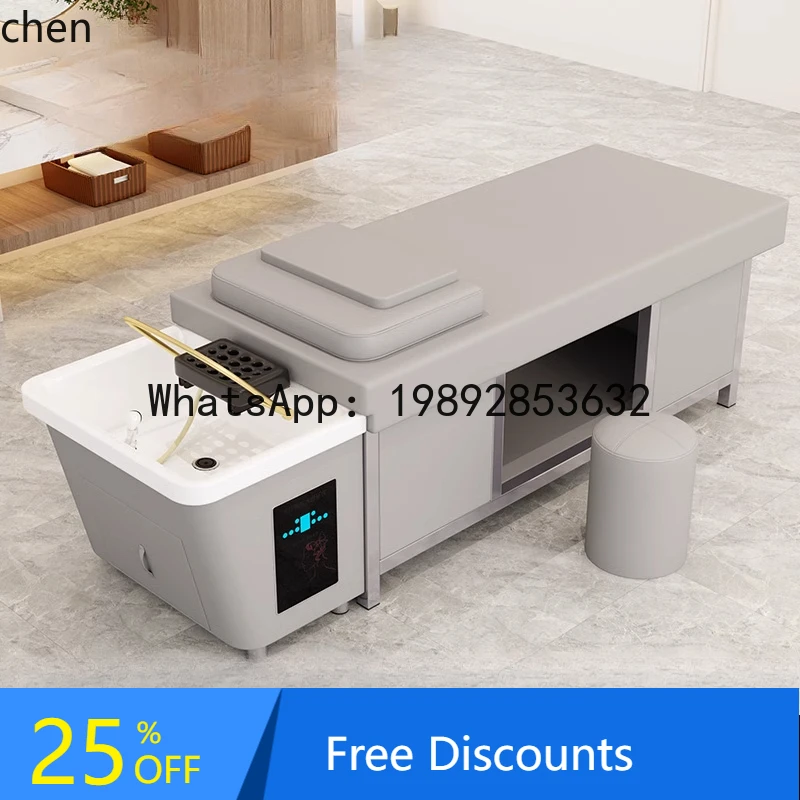 

steel frame Thai shampoo bed water heater water circulation fumigation hair treatment shampoo bed hair salon full bed