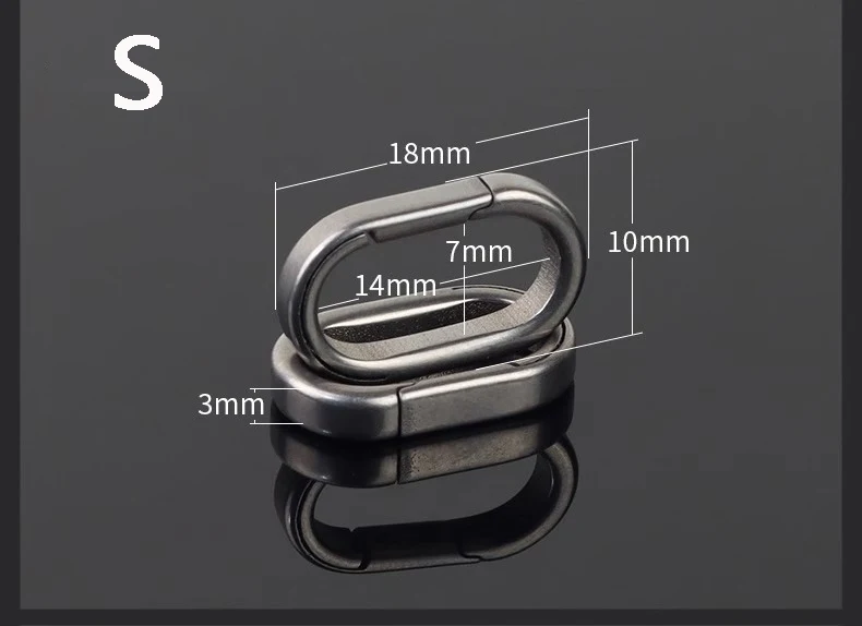 3-Größe Titanlegierung Quickdraw Schlüsselanhänger Herren Damen Titan für Autoschlüsselanhänger Halter Leichter EDC Karabiner Zubehör