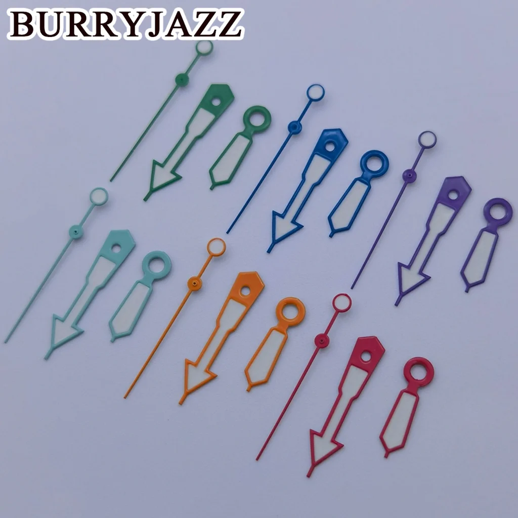 Luminous Watch Hands Set - Red Blue Green Orange Purple - Compatible with NH35 NH36 NH38 7S26 7S36 4R35 4R36 Watch Movements