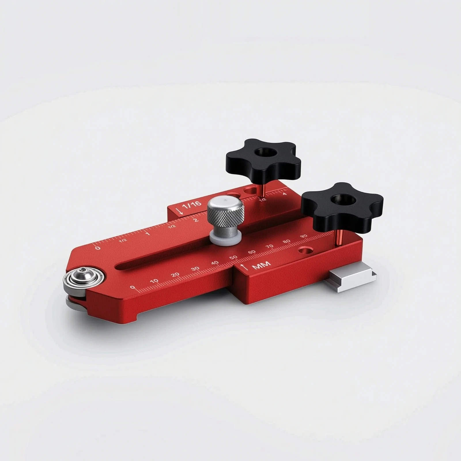 Thin Strip Jig Slim-Profile Thin Strip Guide Table Saw Jig with Roller Bearing Adjustable Woodworking Tool High-Precision
