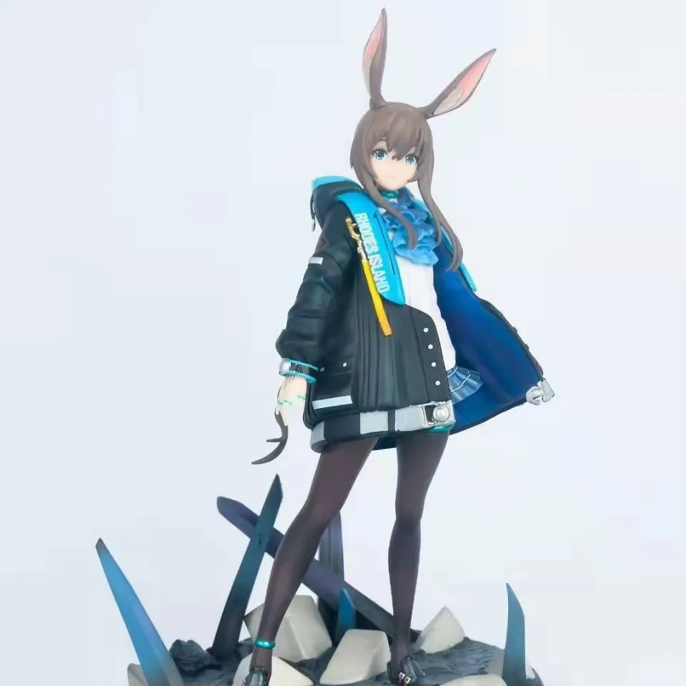 Arknights Operator Amiya Standing Position Rabbit Game Beauty Girl Anime Animation Model  Anime Boy Desktop Decoration Toys Gift