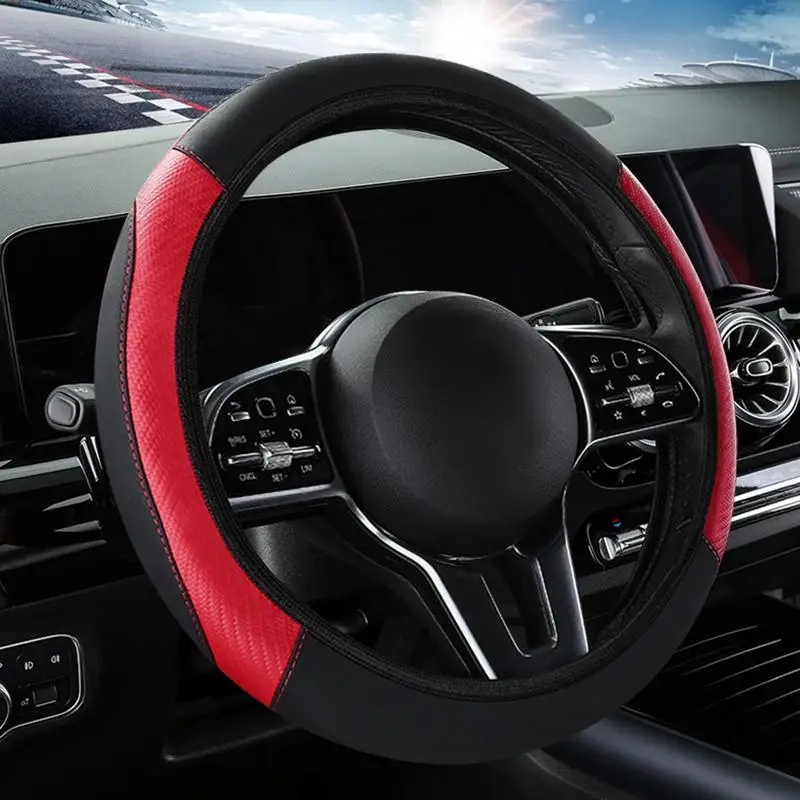 Microfiber Leather Steering Wheel Cover Elastic Microfiber Leather Steering Wheel Cover Warm In Winter And Cool In Summer Full