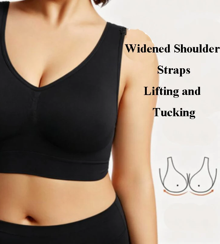 Plus Size Women's Underwear Push Up Bra for Small Busts Wire Free Yoga Sports Bra Thin with Padded Sexy Vest