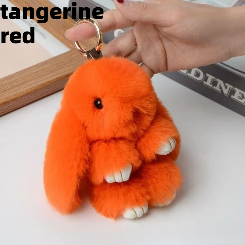 พวงกุญแจกระต่ายปอมปอม ขนปุย ของขวัญสำหรับผู้หญิง สาวๆ กระเป๋า รถยนต์ พวงกุญแจน่ารัก จี้ห้อย