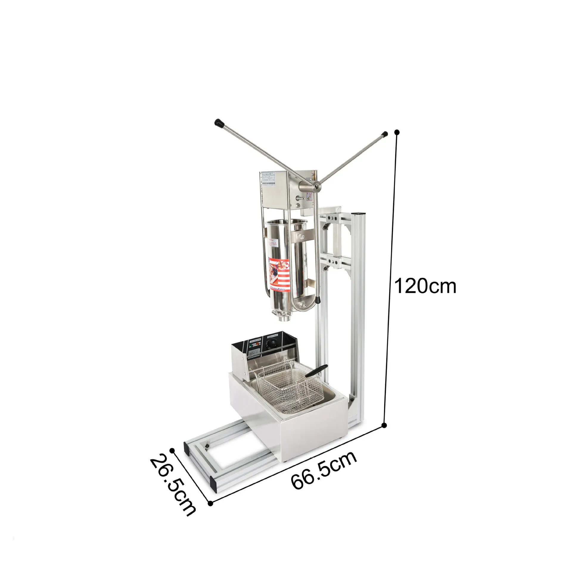 Hand Press Manual Churros Making Machine Churros Extruder Churros Machine With Fryer