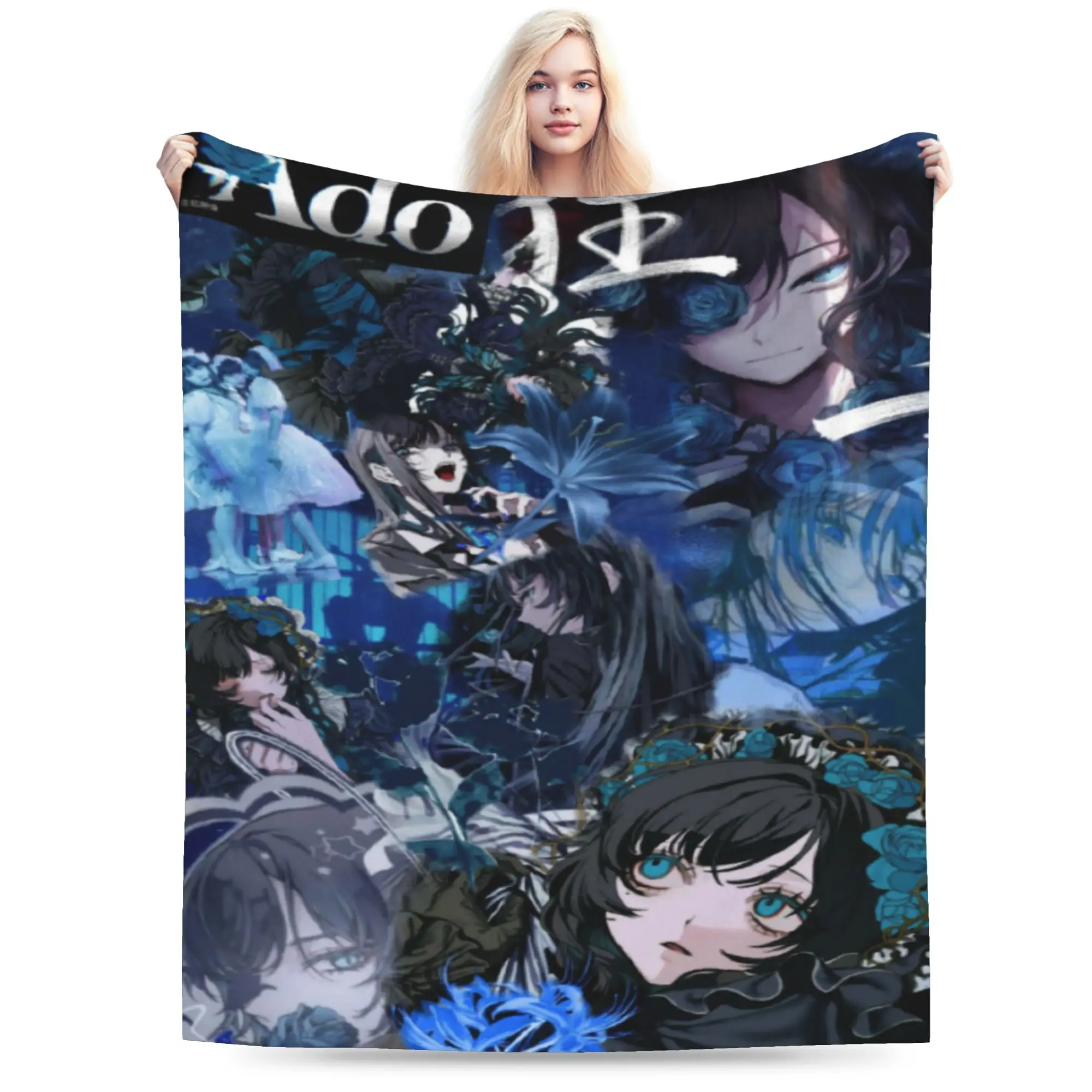 

Ado WORLD TOUR Hibana Blankets Lightweight Thin Fleece Cute Gifts Throw Blanket Bedspread