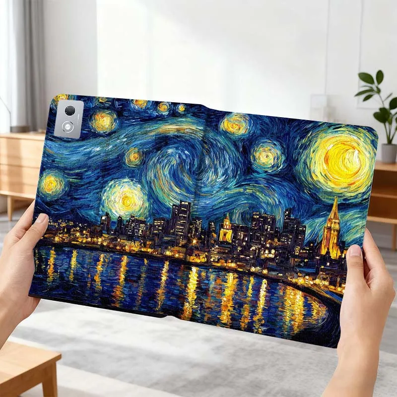 

Чехол для планшета с рисунком в стиле масляной живописи (пейзаж) для Xiaoxin Lenovo Tab P12 Extreme Legion Y900 Idea Pro GT 12.1 2025, складной, подарочный