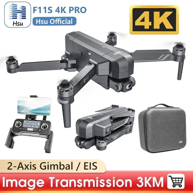 F11S PRO Дрон 4K Профессиональный EIS HD 2-осевой подвес GPS 5G WiFi 3KM RC Distance FPV Бесщеточный квадрокоптер Дрон Игрушка в подарок