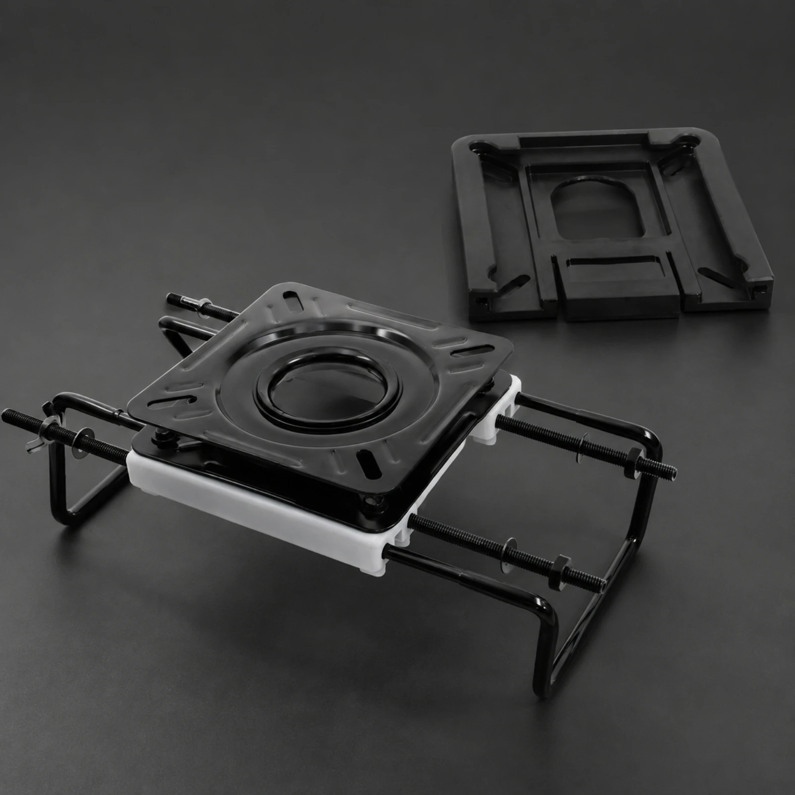 Adjustable Boat Seat Mounting Bracket Long-Lasting Boat Seat Bracket with Rotating Platform Marine Grade Corrosion Resistant
