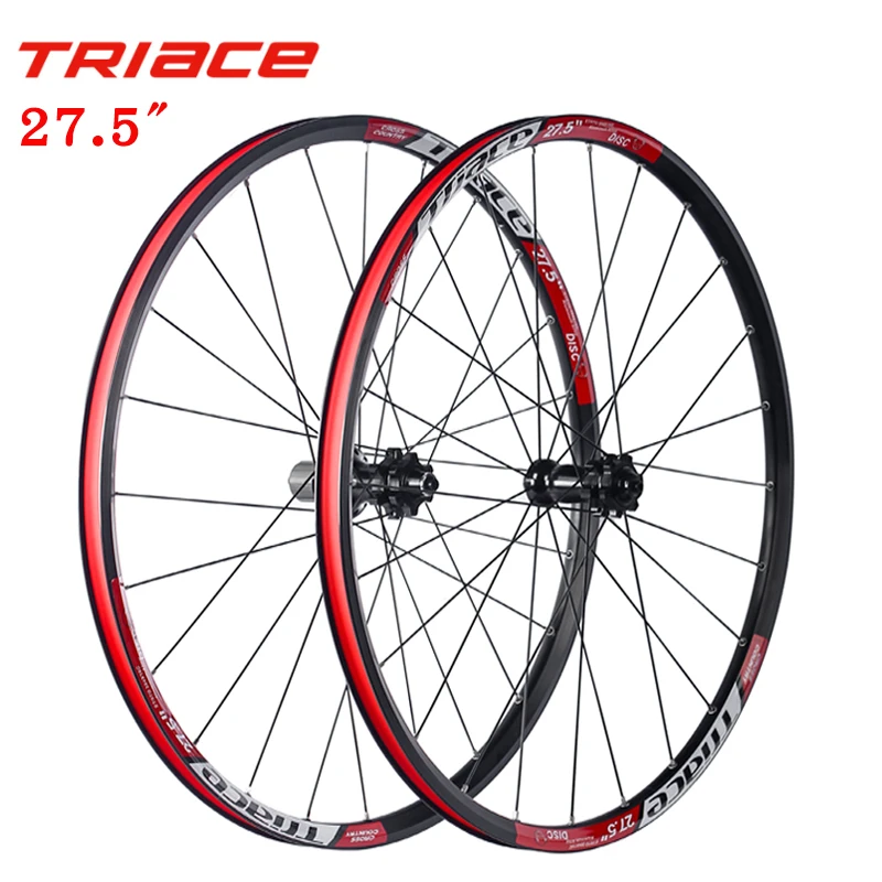 TRIACE Mountain Bike Disc Brake, 4 Bearings, 24H Straight Pull Bike Accessories, Card Type Bicycle Wheel, MTB, 8-11Speed