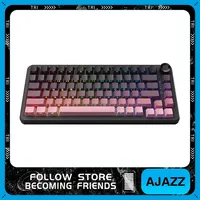 AJAZZ AK820 MAX Mechanical Keyboard E-Sports Wired Tri Mode TFT Color Screen 8000mAh Battery Game RGB Gasket75 Gaming Keyboard