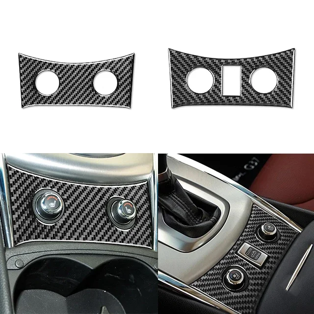 

For Infiniti G37 08-13 G35 07-08 G25 11-12 Q60 14-15 Carbon Fiber Seat Heated Control Panel Car Interior Accessories Sticker