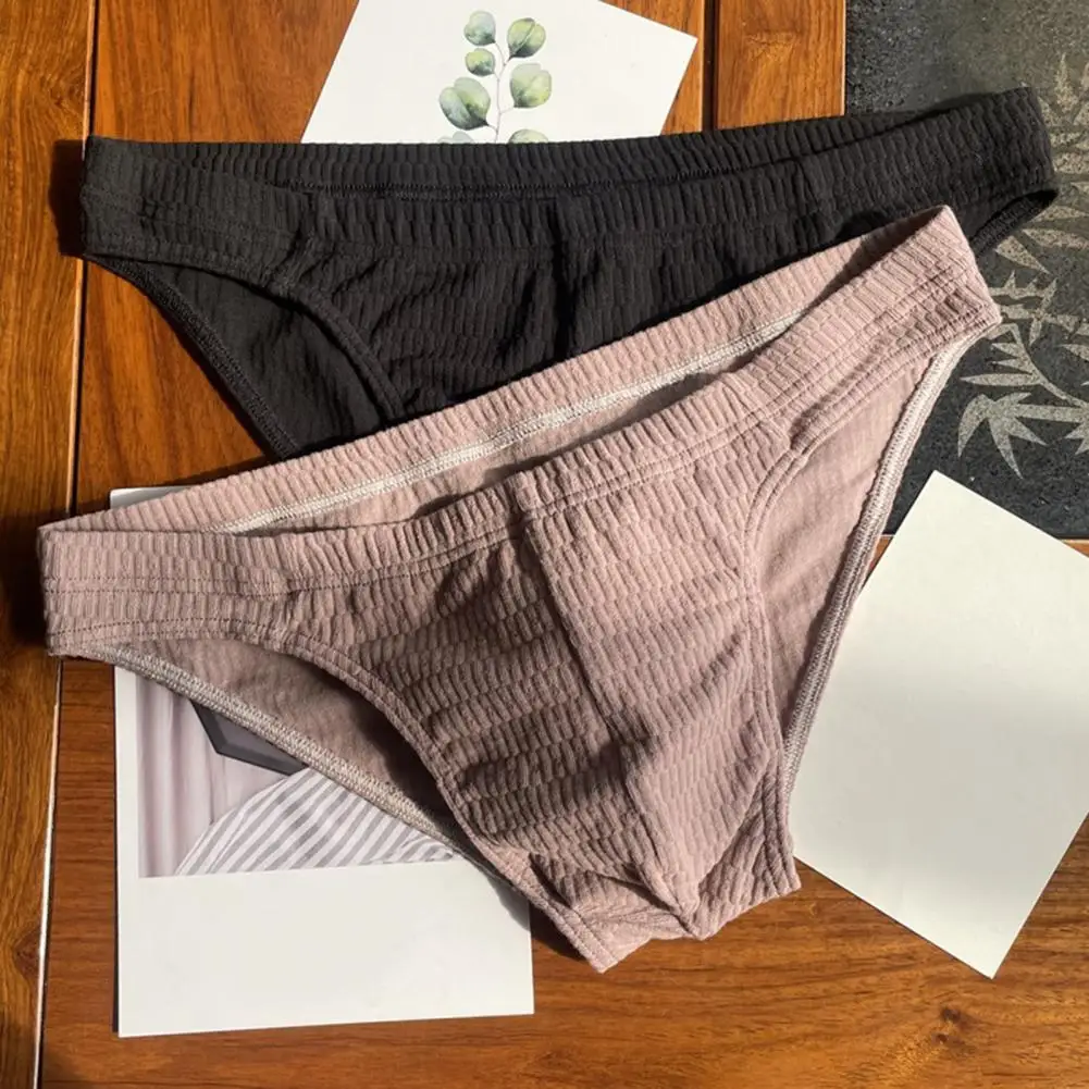 Breathable Cotton Underwear for Men Comfortable Daily Underwear Men's Cotton Briefs Pack Breathable Solid Color Underwear
