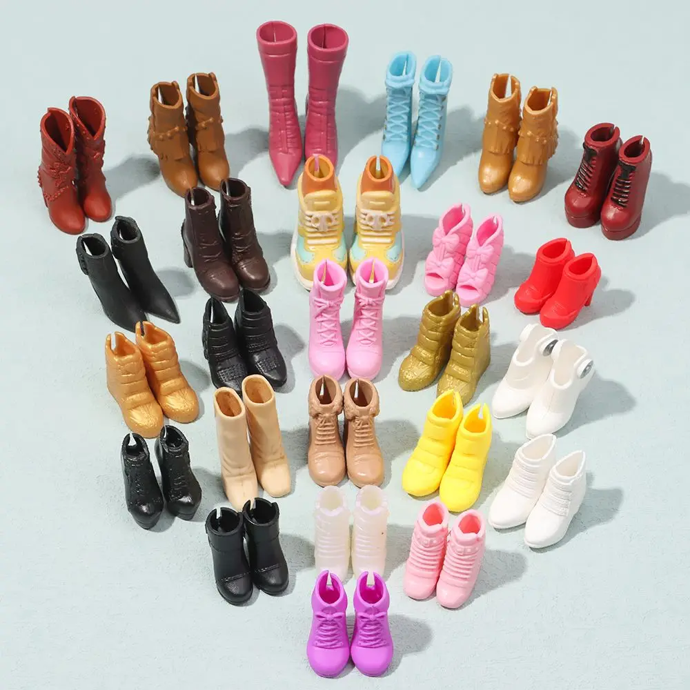 1Pair 30CM Doll Shoes 1/6 BJD Dolls Boot Plastic Fashion Long Knees Boots Female Doll Accessories