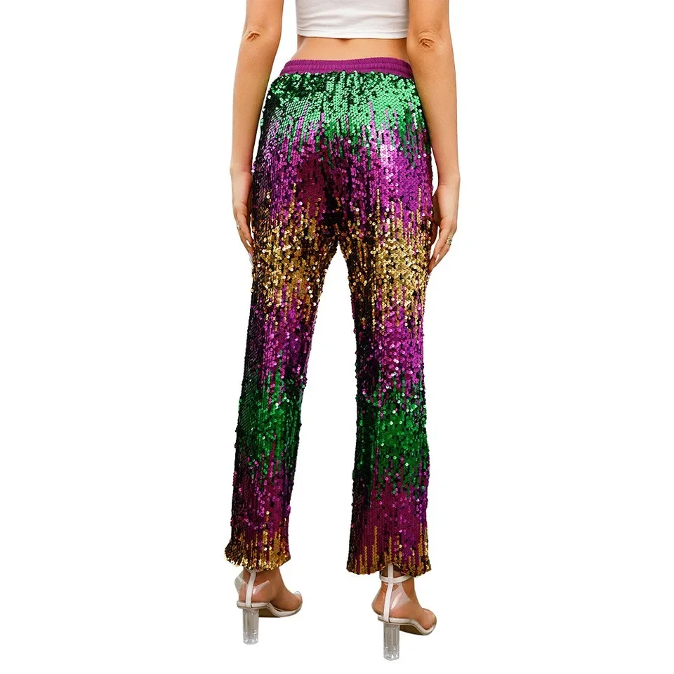 Women'S Casual Straight Pants Drawstring Waist Gradual Change Women'S Dress Pants For Party Festival Casual Trousers For Women