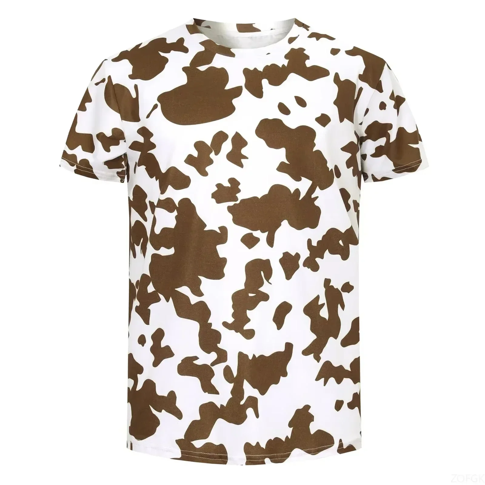 Herren T-Shirt mit Tiermuster, Kurzarm, Tiger-, Zebra-, Leoparden- und Dalmatiner-Muster, lässiger Rundhalsausschnitt, leichtes Sommer-T-Shirt. – Detail 7