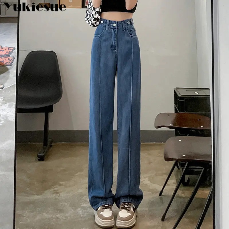 

Y2K Streetwear Loose Denim Trousers Female Vintage Wide Leg Cargo Jeans Women 2023 Spring High Waist Bagge Pants Woman Versatile