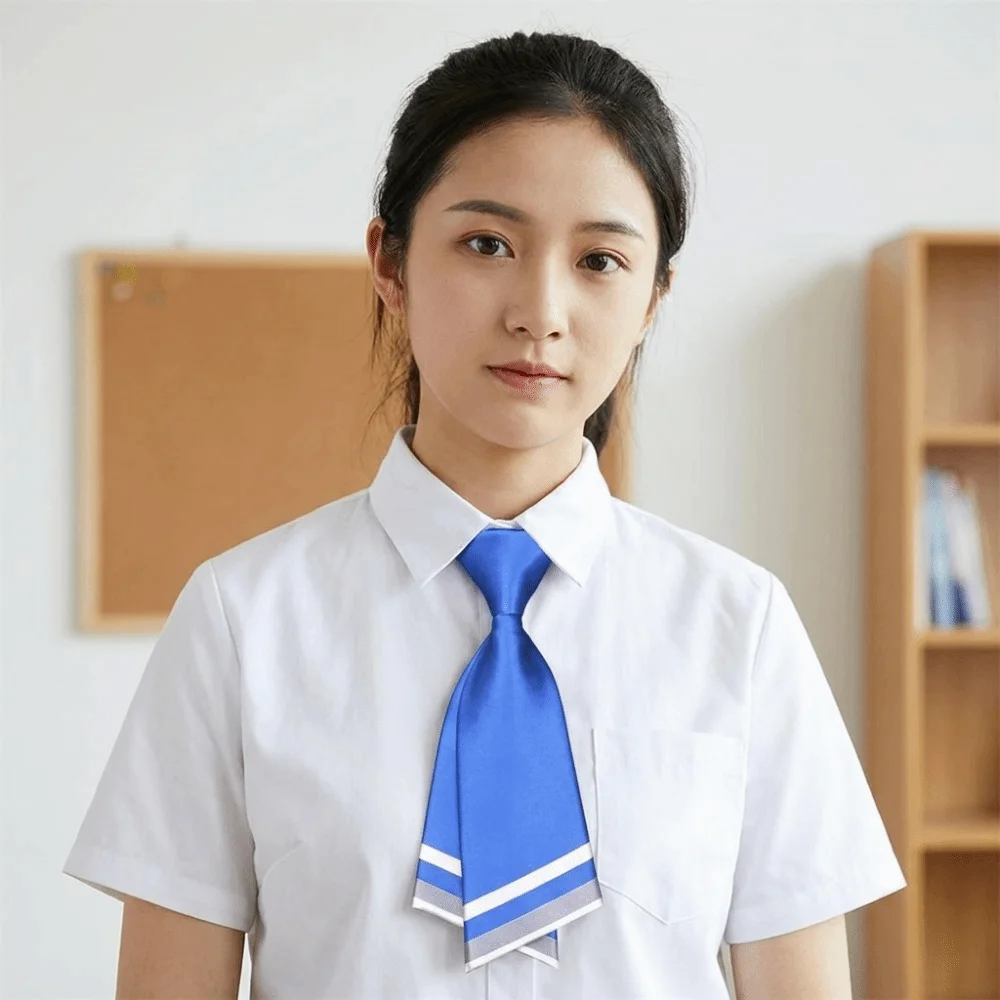 Classic Stripe Small Necktie Suit Gravatas Double-layer Children Tie Lazy Ties Business Ties School Uniform Tie Student
