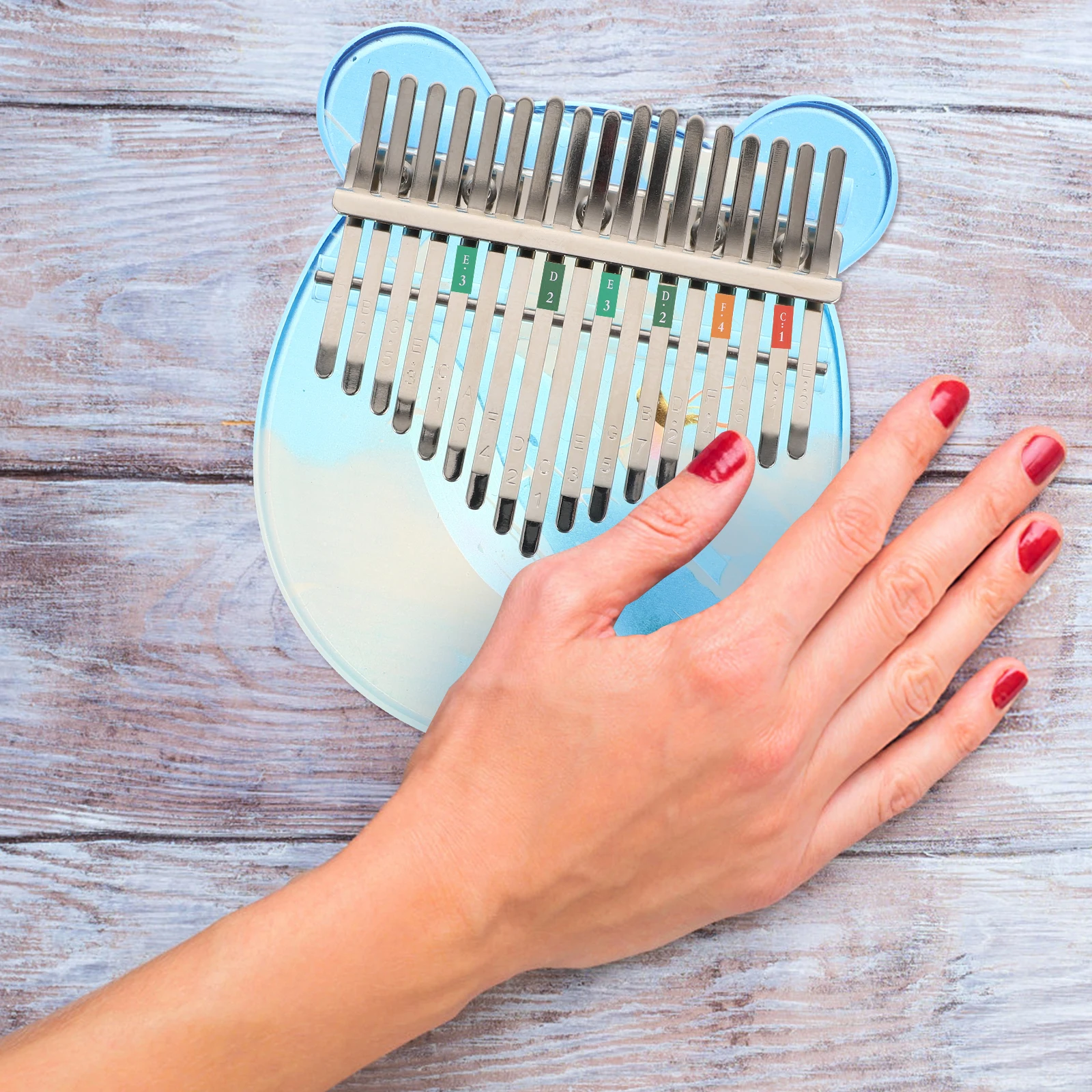 

5Sets Thumb Piano Note Stickers Clear Easy Read Removable Keyboard Labels Bright Design Beginner Practice Sticker Label Set