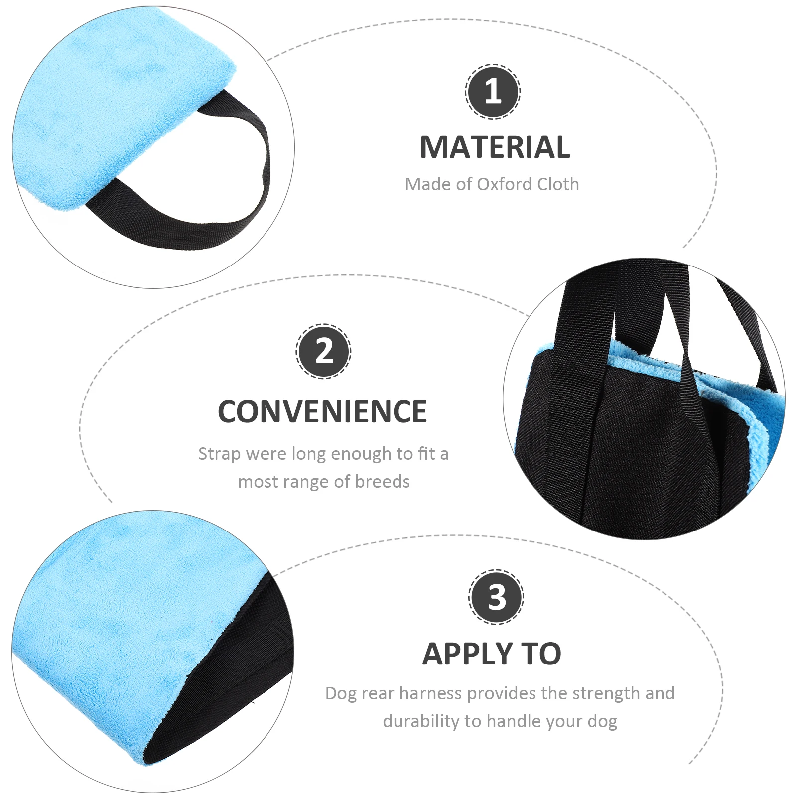 

Pet Injury Recovery Band Dog Hip Support Sling Portable Adjustable Lifting Harness for Degenerative Myelopathy