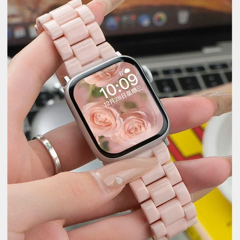 Candy Strap For Apple Watch Band 44mm 40 41 45 38 49 46 42mm Women Link Bracelet iWatch Series Ultra 12/11/10/9/8/7/SE/6/5/4