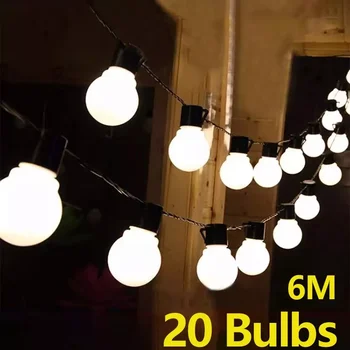 G50 Globe Bulb LED Fairy String Light Buitenverlichting Straat Bruiloft Tuin Patio Kerstdecoratie Licht