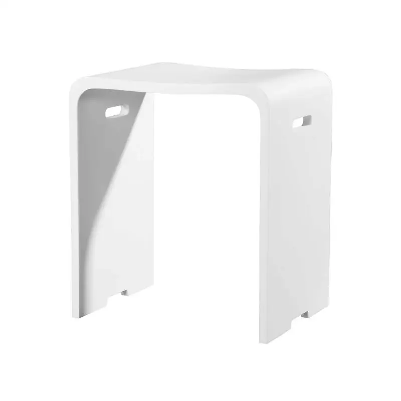 

Waterproof Shower Stool – Matte White – 17"x15"x11" – Ergonomic Design, Durable & Easy to Clean – Ideal for Spa & Bathroom Use