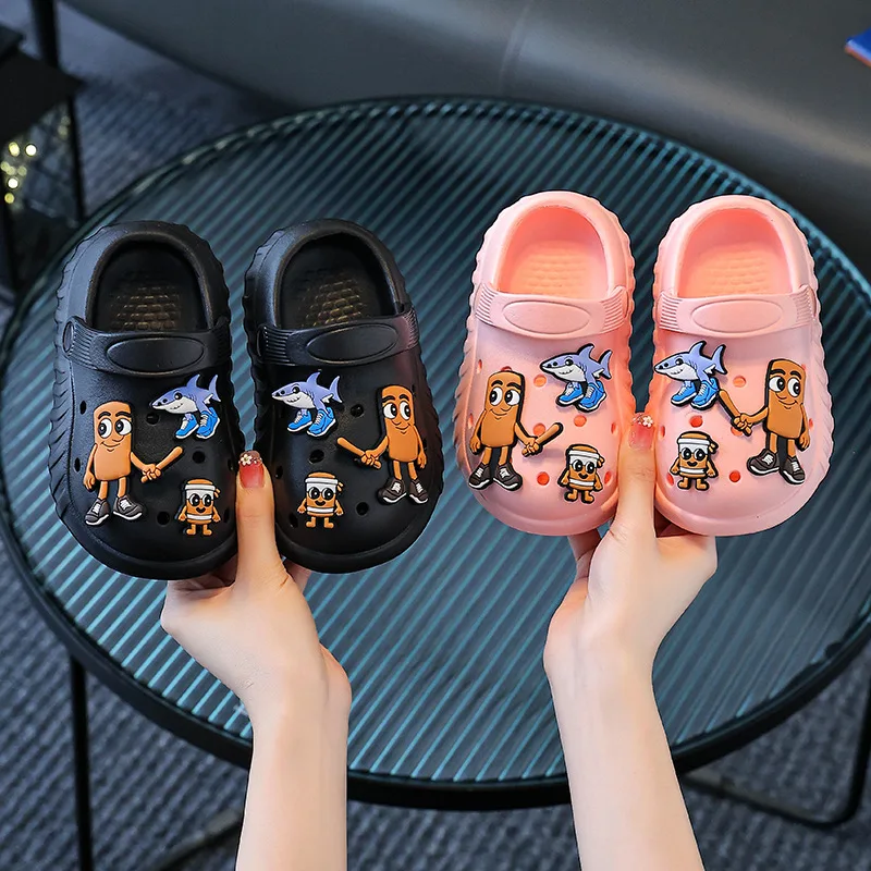 

Модная обувь для девочек, новинка лета 2024, детские сандалии, пляжная обувь для мальчиков на мягкой подошве, удобные нескользящие тапочки для девочек, сандалии