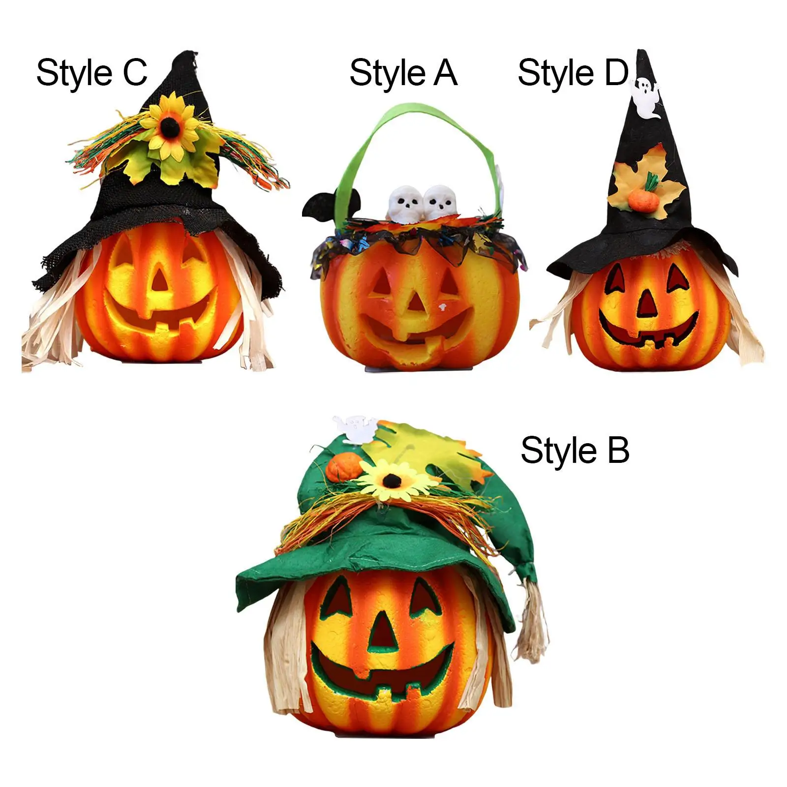 قطع مركزية لتزيين فانوس اليقطين الرغوي للهالوين لديكور المنزل والحفلات #4