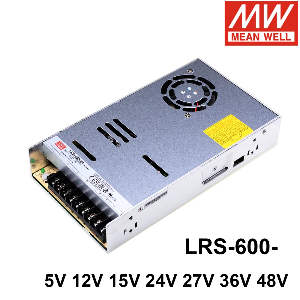 Mean Well LRS-600-5/12/15/24/36/48 Low Profile Switch Power Source Industrial Constant Voltage Power Supply Transformer Driver