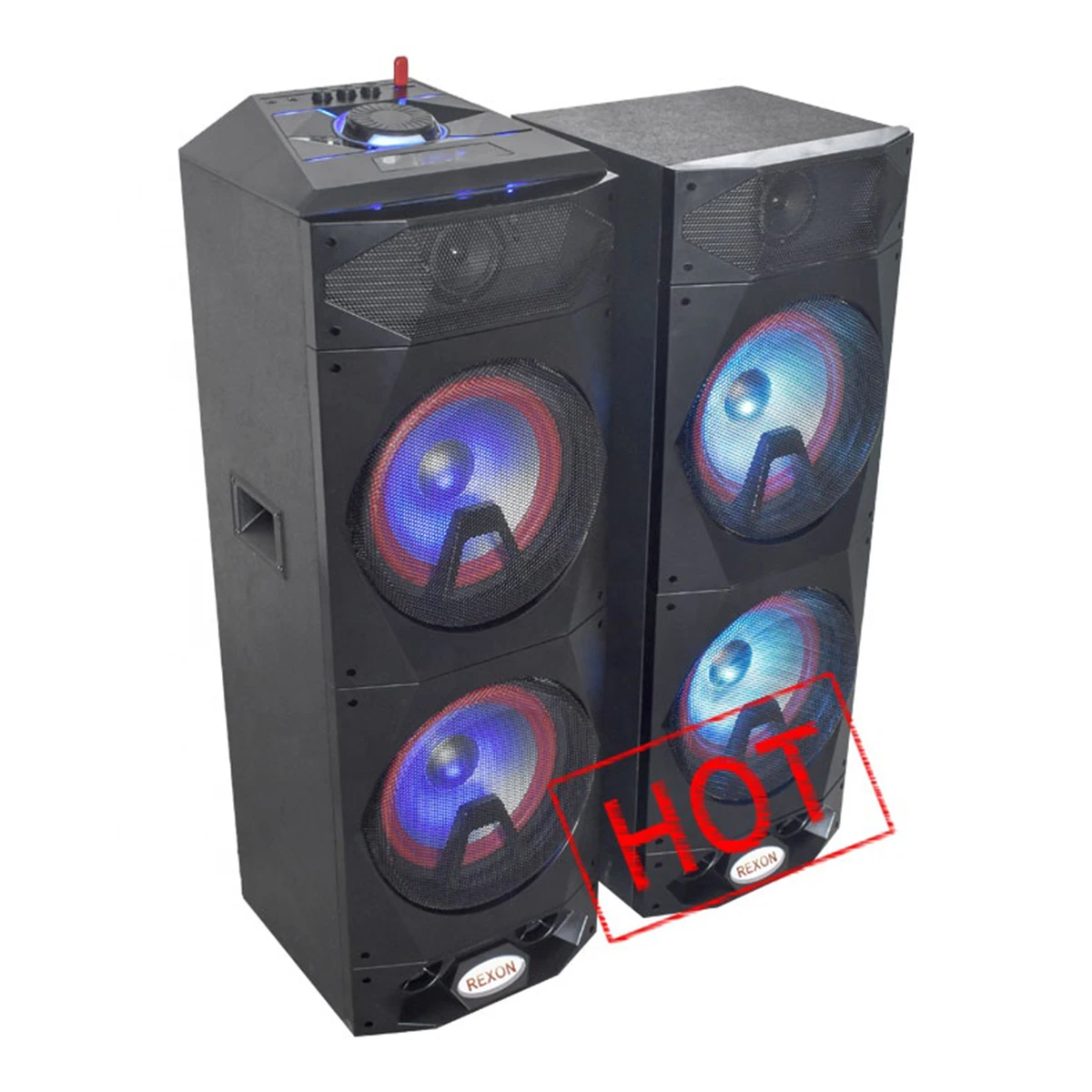 Super Bass Stereo Double 10 Inch Home Theater System Karaoke Speaker With Wireless Microphone