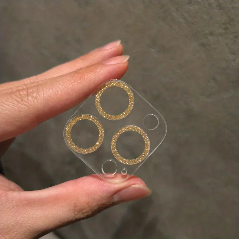 واقي عدسة الكاميرا اللامع لهاتف آيفون 15 16 برو ماكس - مقاوم للخدش، هدية أنيقة للمناسبات الخاصة