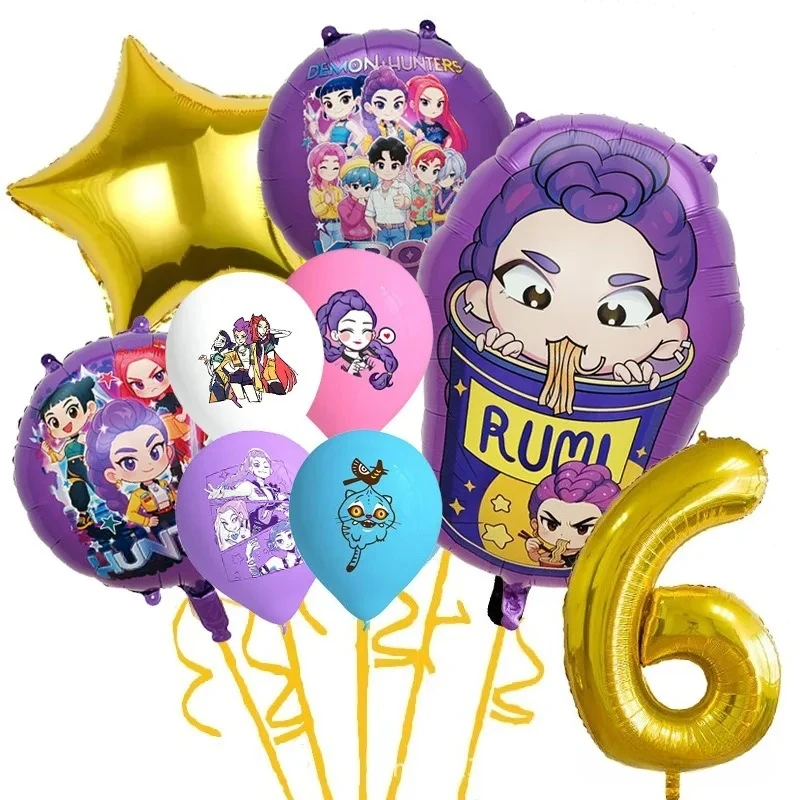 

Anime Pop Idol Virtual Singer Foil Balloons Kit Japanese Ramen Noodle Theme Girls Birthday Party Decorations Teen Bash Supplies
