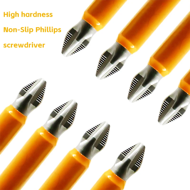 LIXIU Non-Slip phillips screwdriver tungsten steel strong magnetic Phillips bit extended electric screwdriver bit set 25-150mm