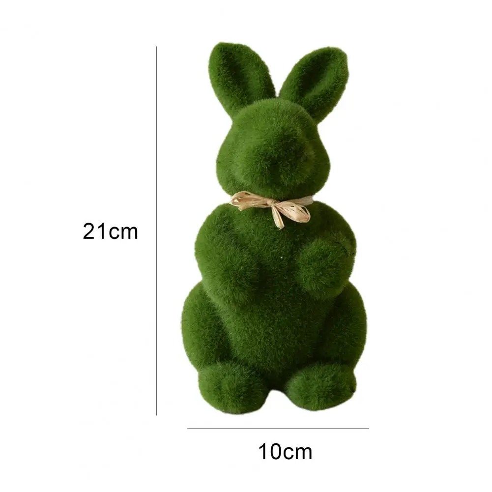 Lovely Rabbit Ornament Cute Easter Decoration Bunny Miniature Figurines Miniature Landscape Home Decor Mini Rabbit Model Toy