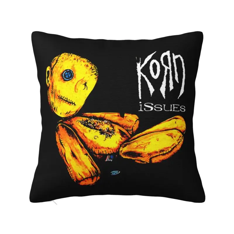 Custom Korns Heavy Metal Music Hard Rock Roll Cushion Covers Band Soft Luxury Pillow