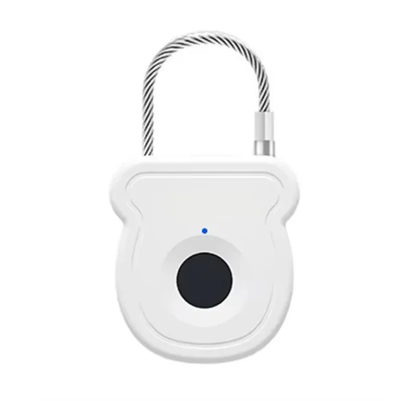 Smart Fingerprint Padlock Morse Code Unlock Type C Emergency Power Low Battery Alert Compact Portable for Multi Scenario Use