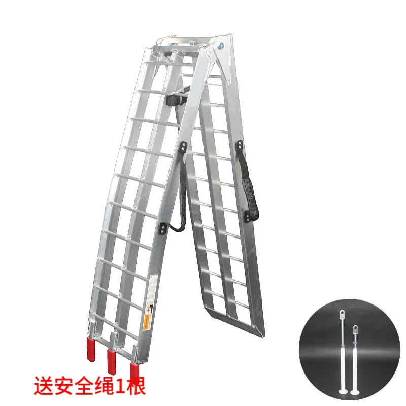 Aluminum alloy trailer loading ramp board folding ladder