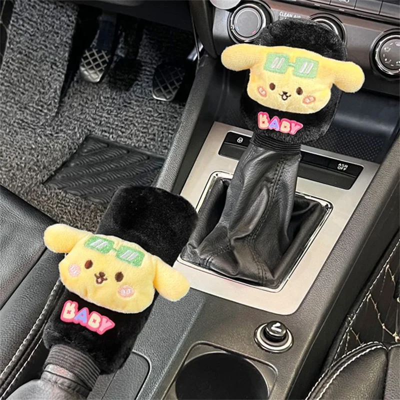 Car Plush Handbrake Sleeve Gear Shift Sleeve Cartoon Cute Little Devil Universal Interior Decoration Car Accessories Interior