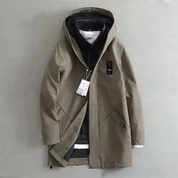 2024 Spring and Autumn New Fashion Trend In Long Sports Trench Coat Men's Casual Loose Large Size High Quality Hooded Jacket 4XL
