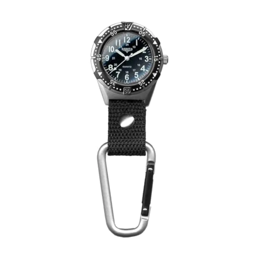 Clip para mochila Dakota, reloj de bolsillo de calidad, correa de nailon con mosquetón, ligero, durabilidad premium, regalos para actividades al aire libre para hombres